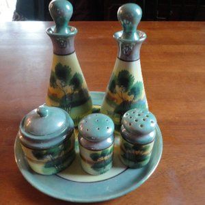 Lusterware 7 piece condiment set